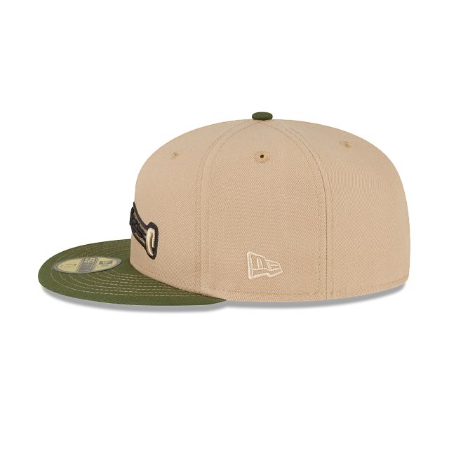 Just Caps Beige Camel Down East Wood Ducks 59FIFTY Fitted Hat sold by New Era product image thumbnail 4