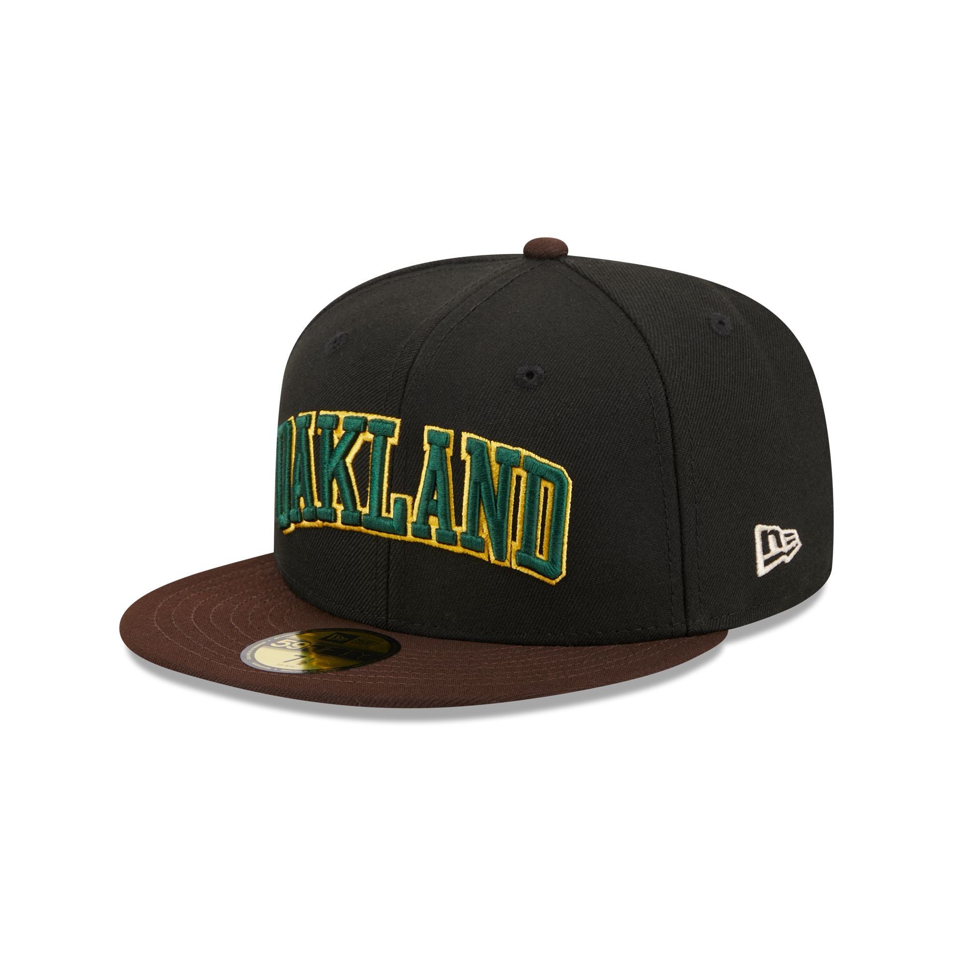 Oakland Athletics Chocolate Visor 59FIFTY Fitted Hat sold by New Era