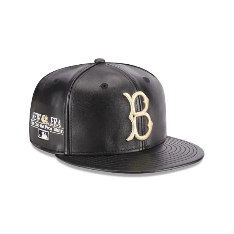 Brooklyn Dodgers Leather 59FIFTY Fitted Hat sold by New Era