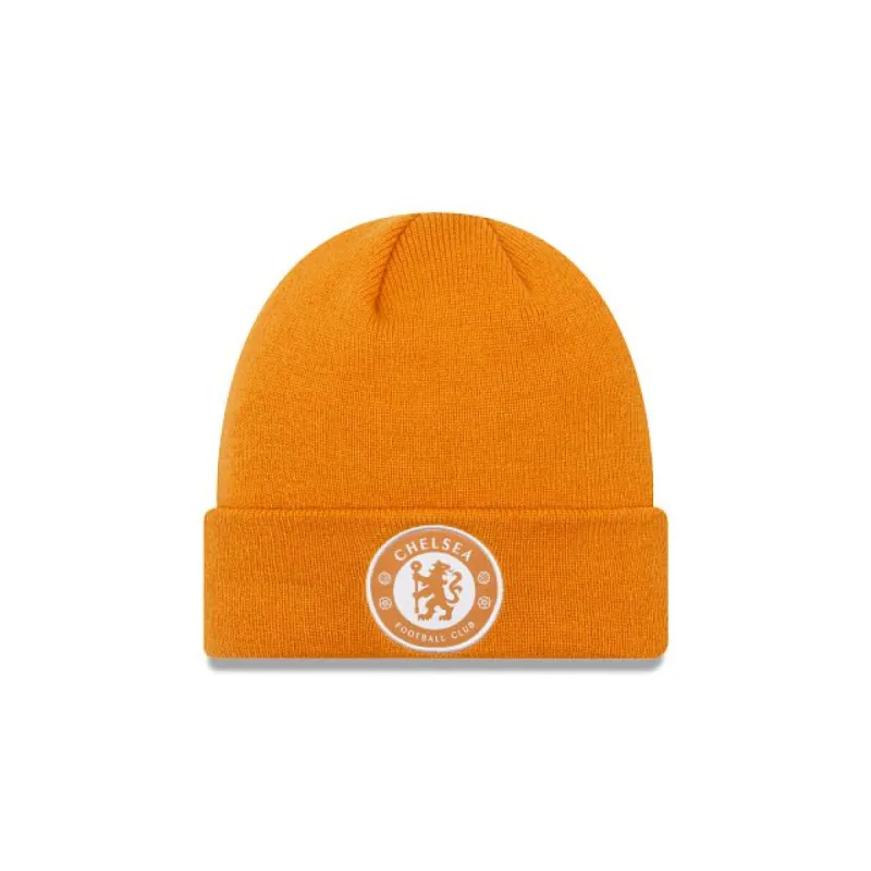 Chelsea FC Orange Knit Hat sold by New Era