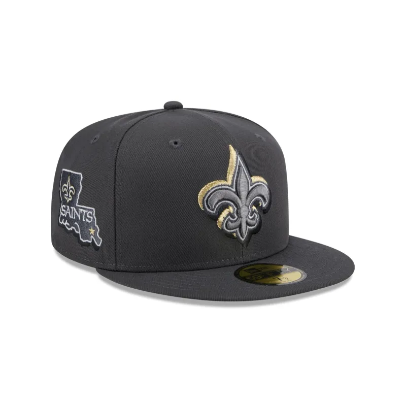 New Orleans Saints 2024 Draft Gray 59FIFTY Fitted Hat sold by New Era