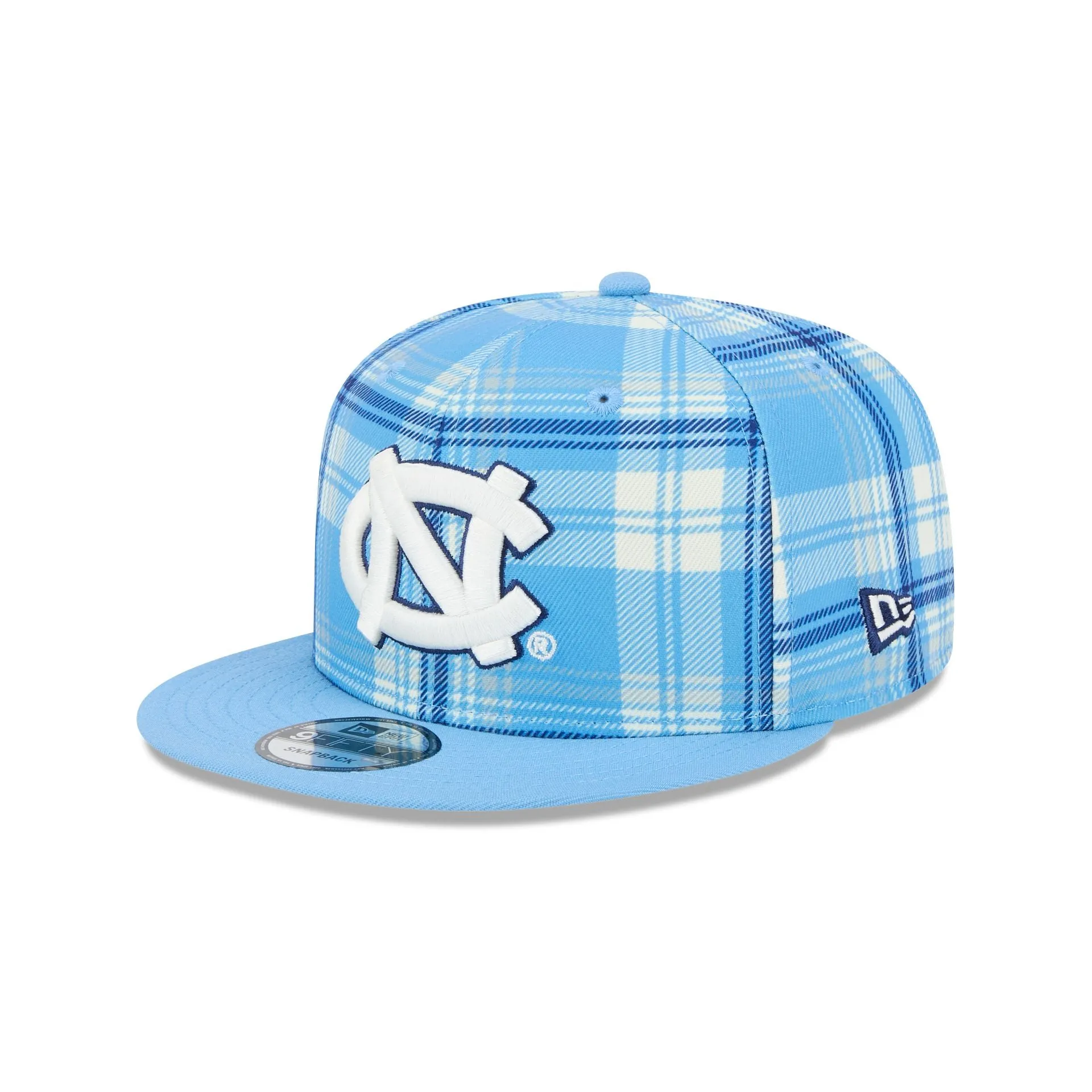 North Carolina University Tar Heels Plaid 9FIFTY Snapback Hat sold by New Era