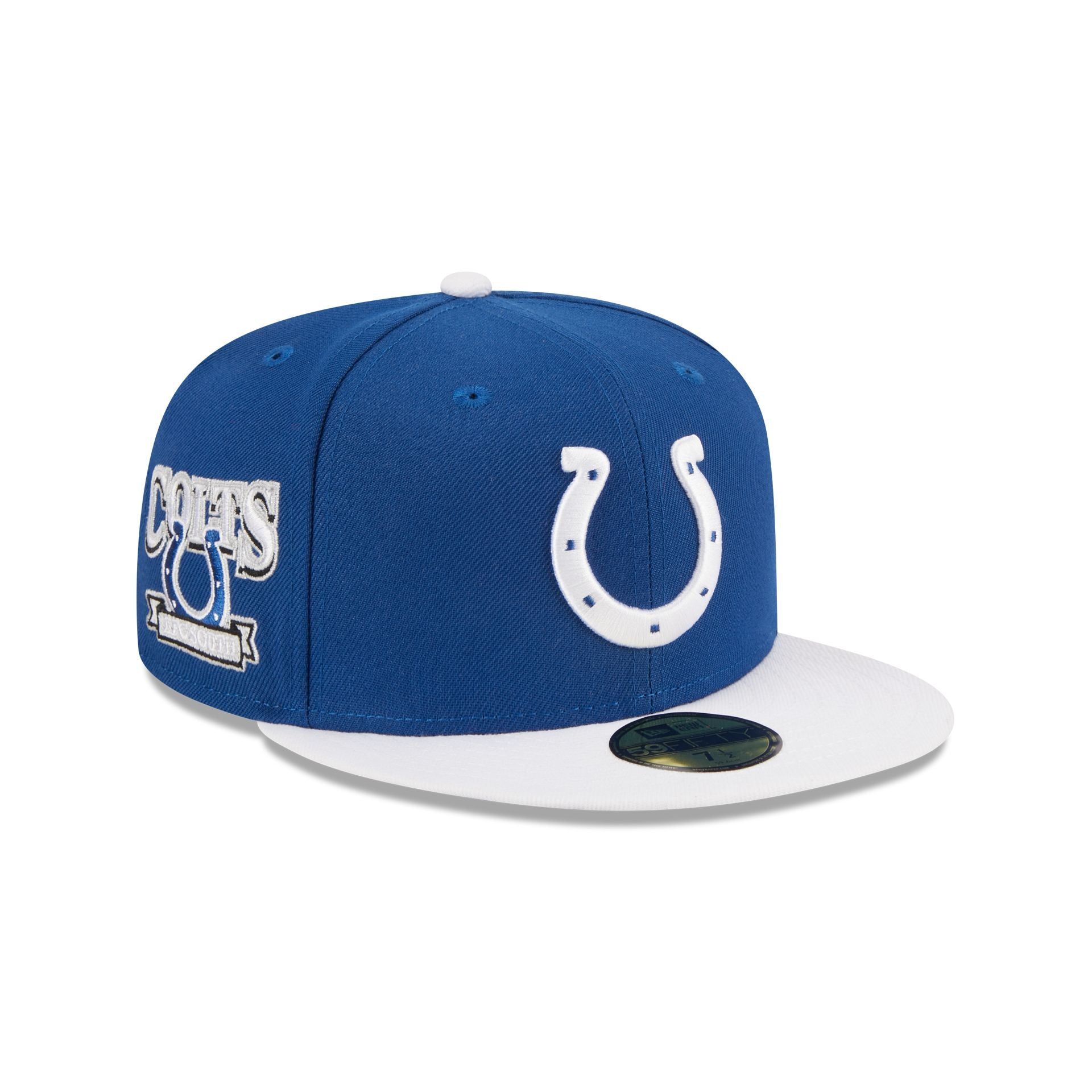 Indianapolis Colts Throwback Hidden 59FIFTY Fitted Hat sold by New Era