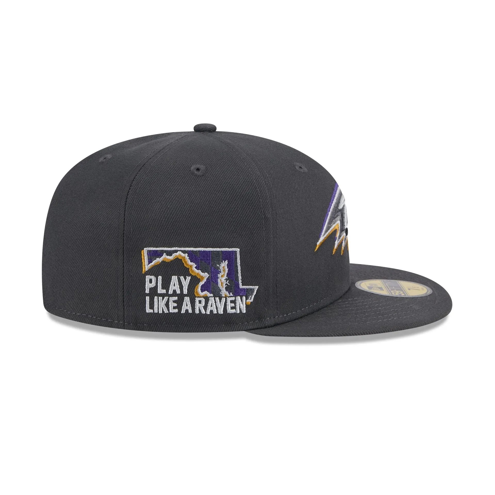 Baltimore Ravens 2024 Draft Gray 59FIFTY Fitted Hat sold by New Era product image thumbnail 4