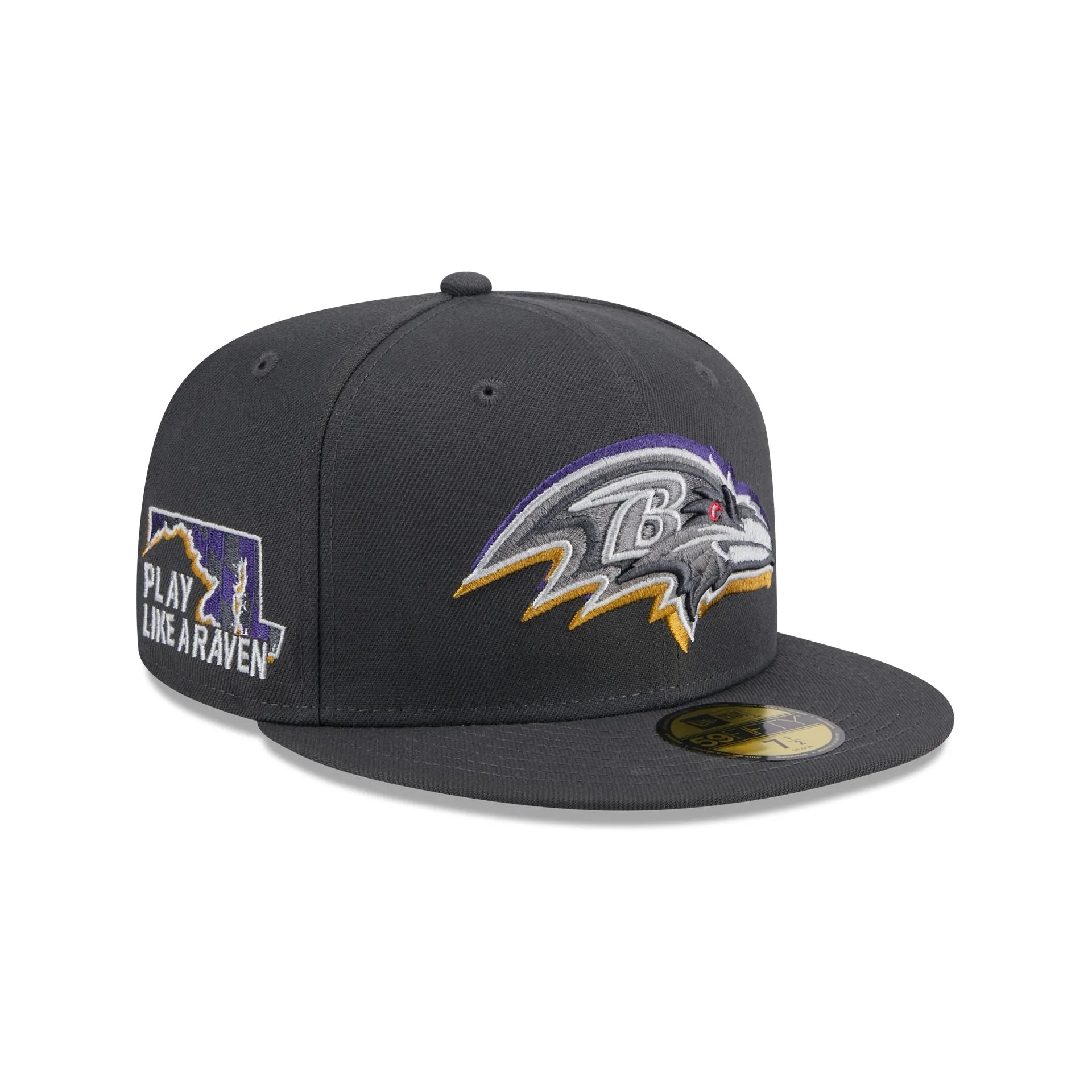Baltimore Ravens 2024 Draft Gray 59FIFTY Fitted Hat sold by New Era