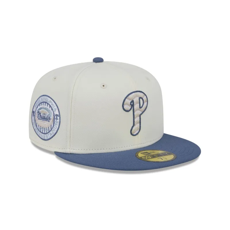 Philadelphia Phillies Wavy Chainstitch 59FIFTY Fitted Hat sold by New Era