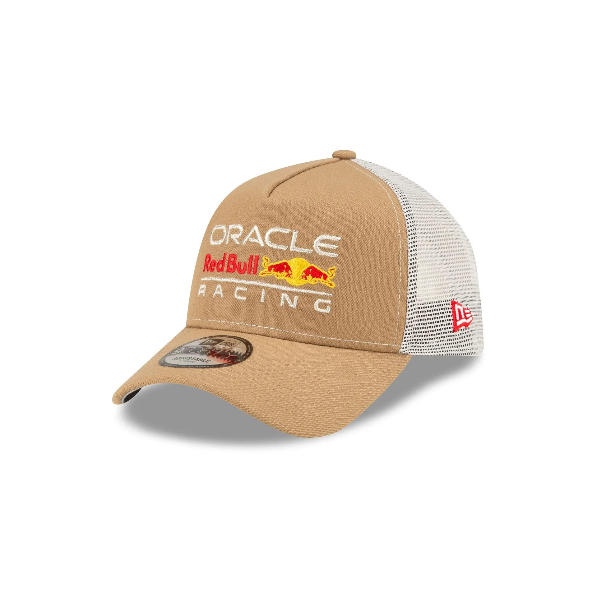 Oracle Red Bull Racing Essential Khaki 9FORTY A-Frame Trucker Hat sold by New Era
