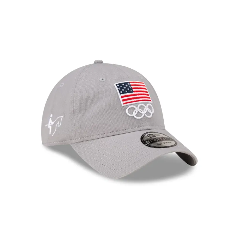 Team USA Equestrian Gray 9TWENTY Adjustable Hat sold by New Era