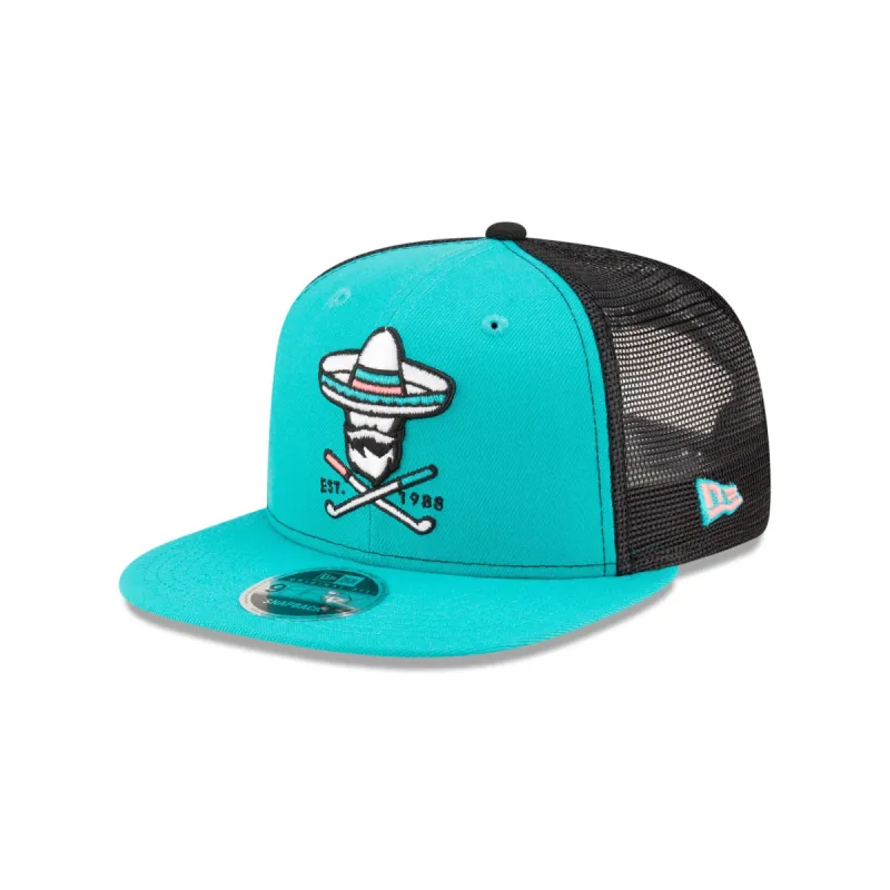 Almigos X New Era Teal 9FIFTY Original Fit Trucker made by New Era