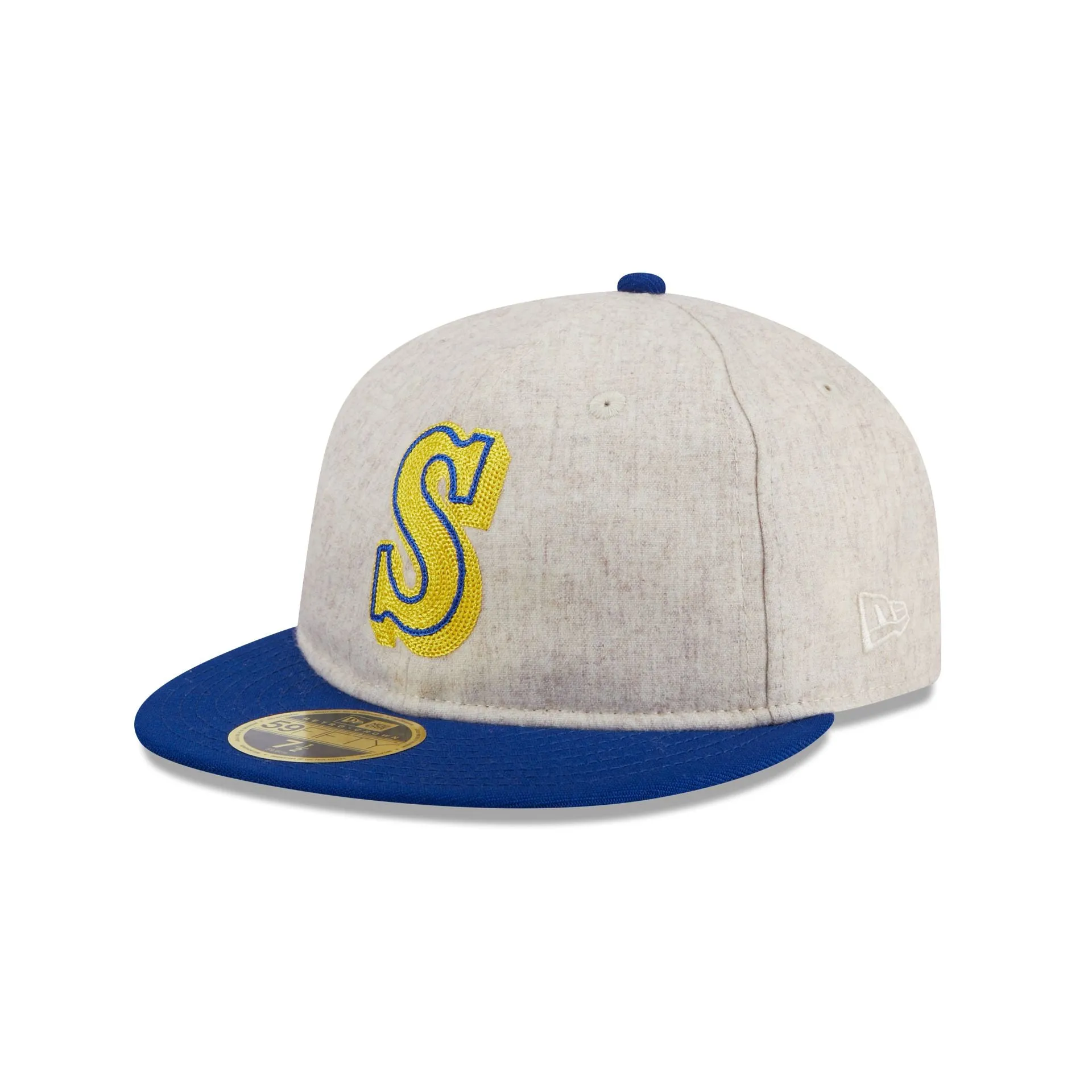 Seattle Mariners Melton Wool Retro Crown 59FIFTY Fitted Hat sold by New Era product image thumbnail 3