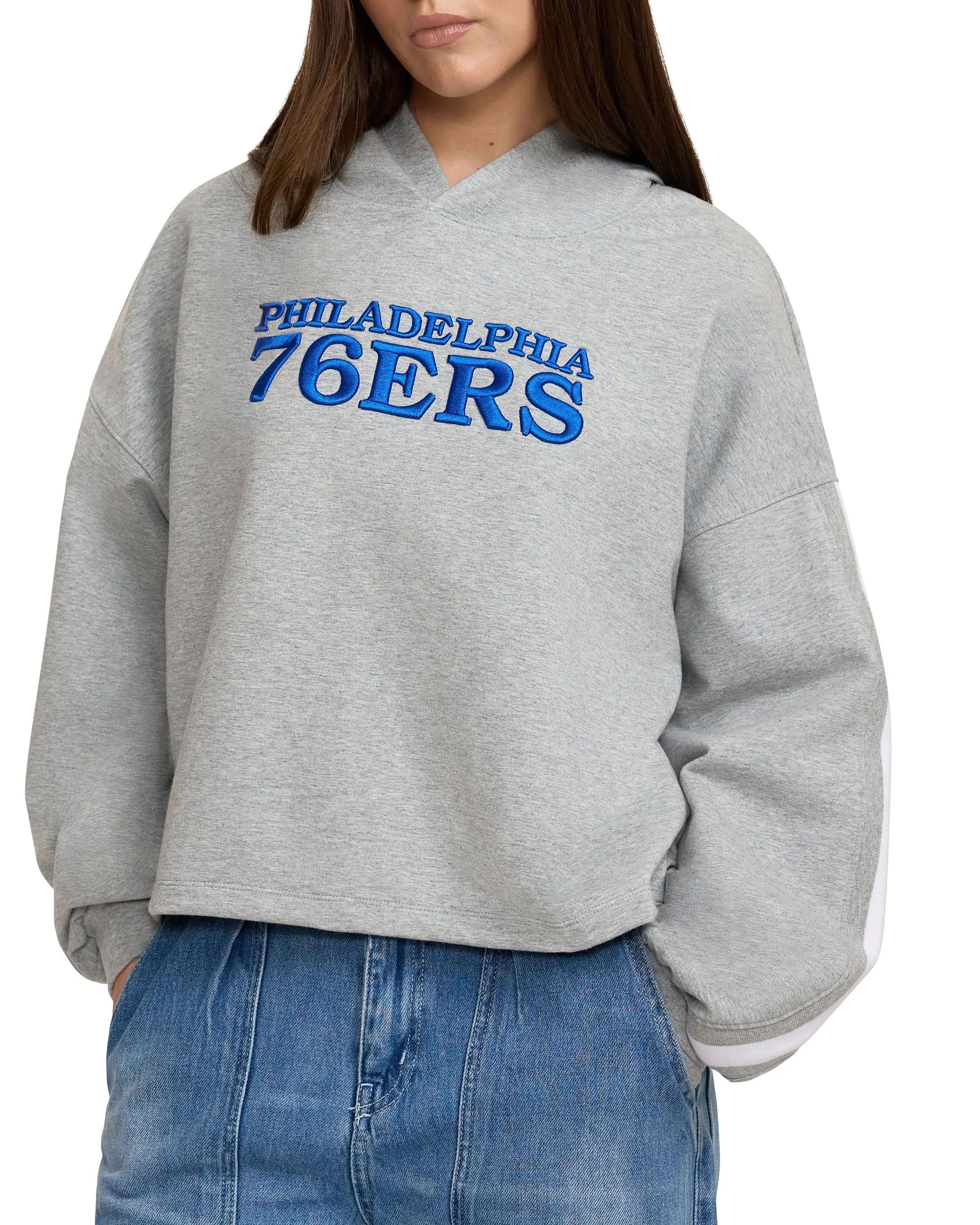 Philadelphia 76ers Gray Logo Select Women's Hoodie sold by New Era
