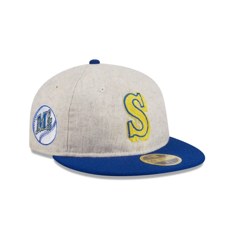 Seattle Mariners Melton Wool Retro Crown 59FIFTY Fitted Hat sold by New Era