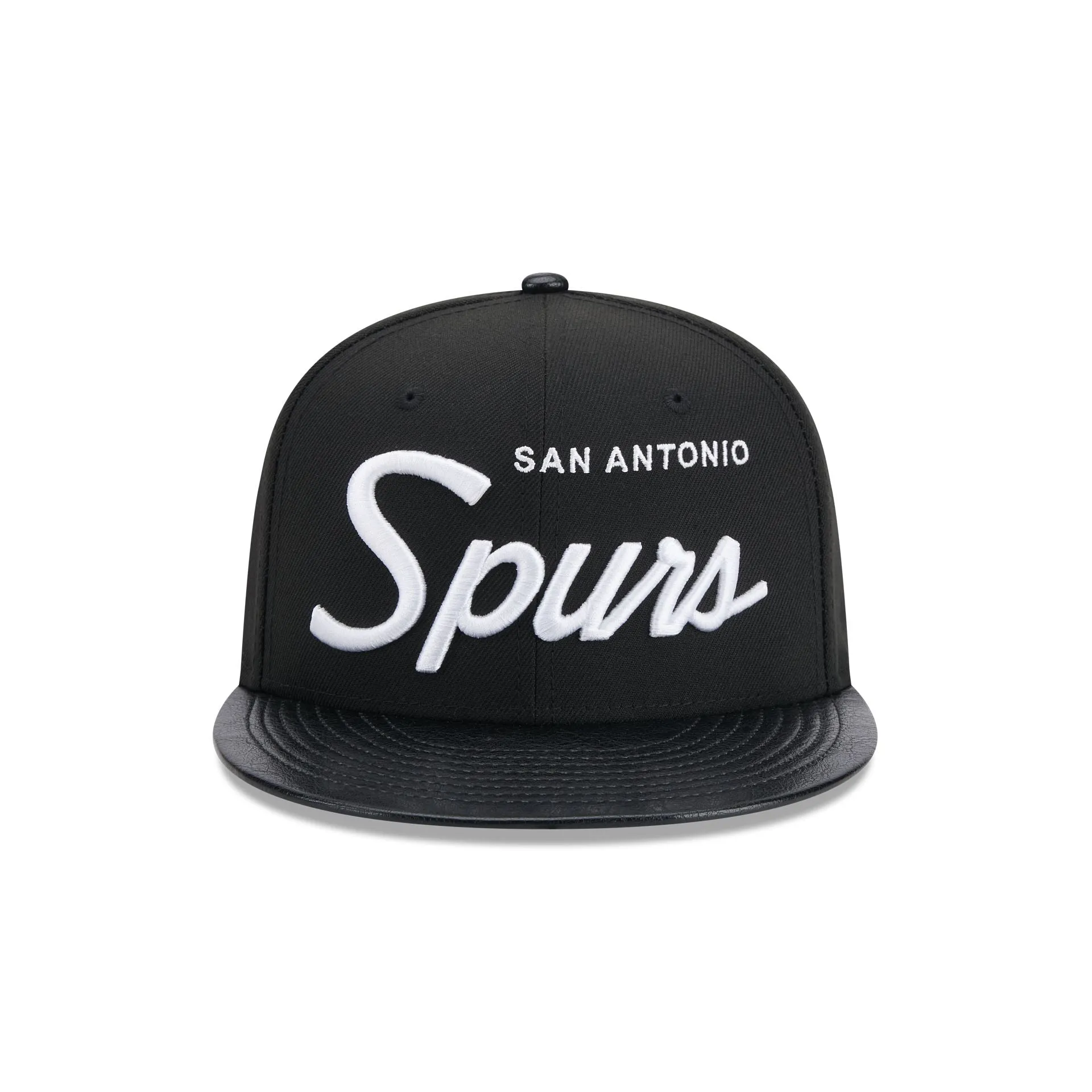 San Antonio Spurs Faux Leather Visor 9FIFTY Snapback Hat sold by New Era product image thumbnail 2