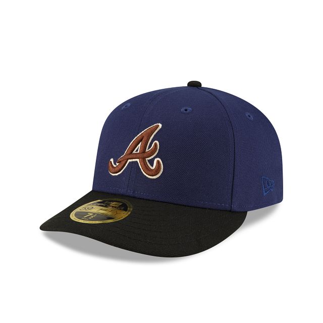 Atlanta Braves Navy Low Profile 59FIFTY Fitted Hat sold by New Era