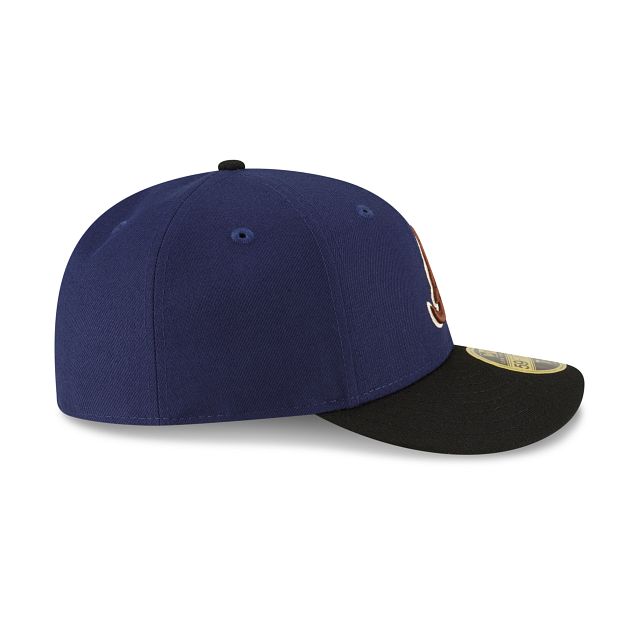 Atlanta Braves Navy Low Profile 59FIFTY Fitted Hat sold by New Era product image thumbnail 5