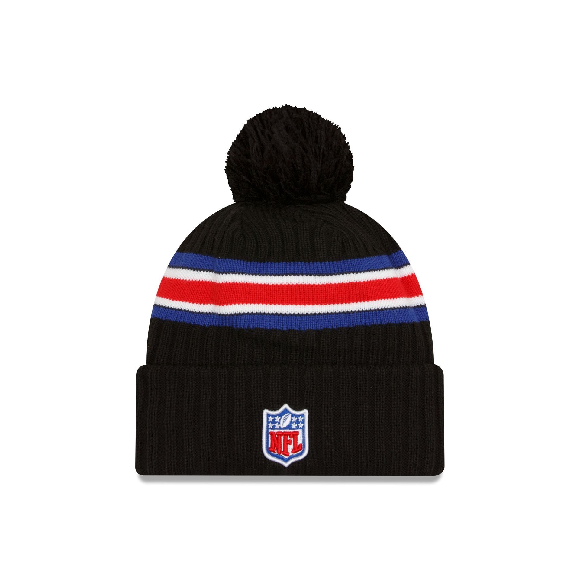 Buffalo Bills 2023 Cold Weather Black Pom Knit Hat sold by New Era product image thumbnail 2