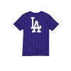 Los Angeles Dodgers Throwback Pinstripe T-Shirt sold by New Era