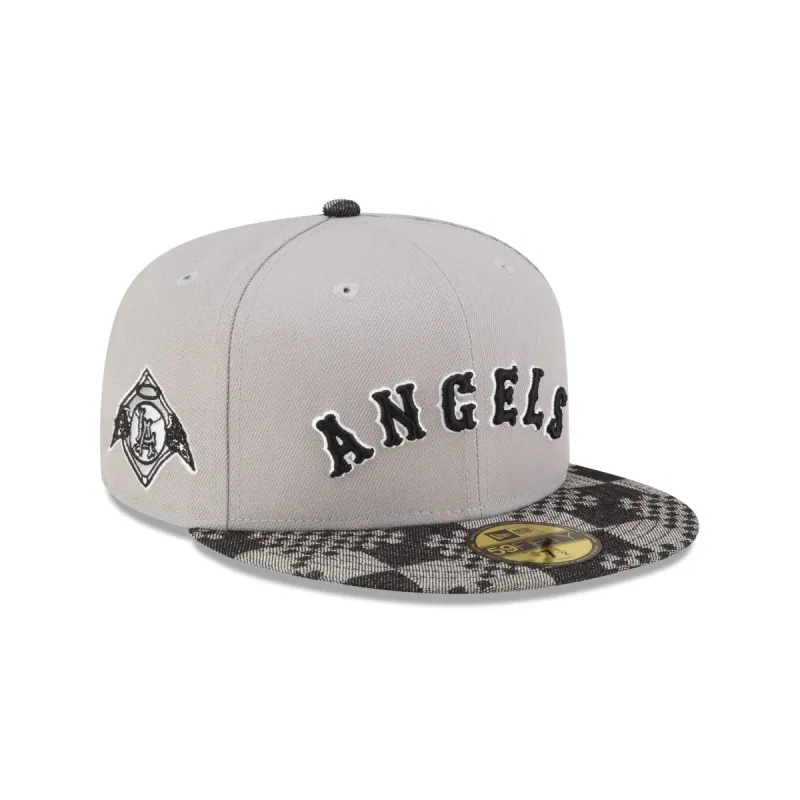 Los Angeles Angels Pattern Denim 59FIFTY Fitted Hat sold by New Era