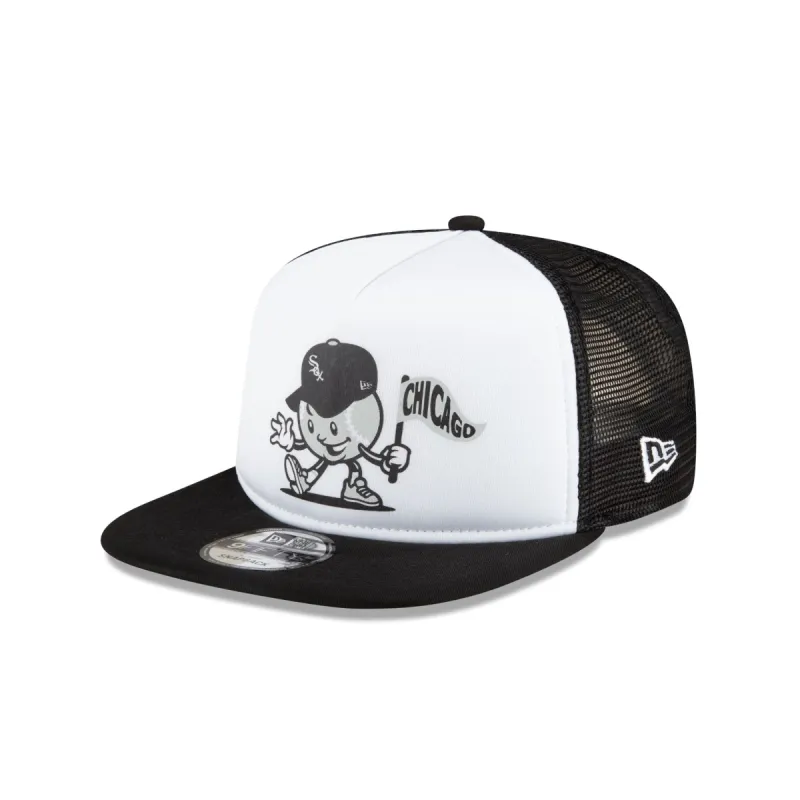 Chicago White Sox Court Sport 9FIFTY A-Frame Trucker Hat sold by New Era