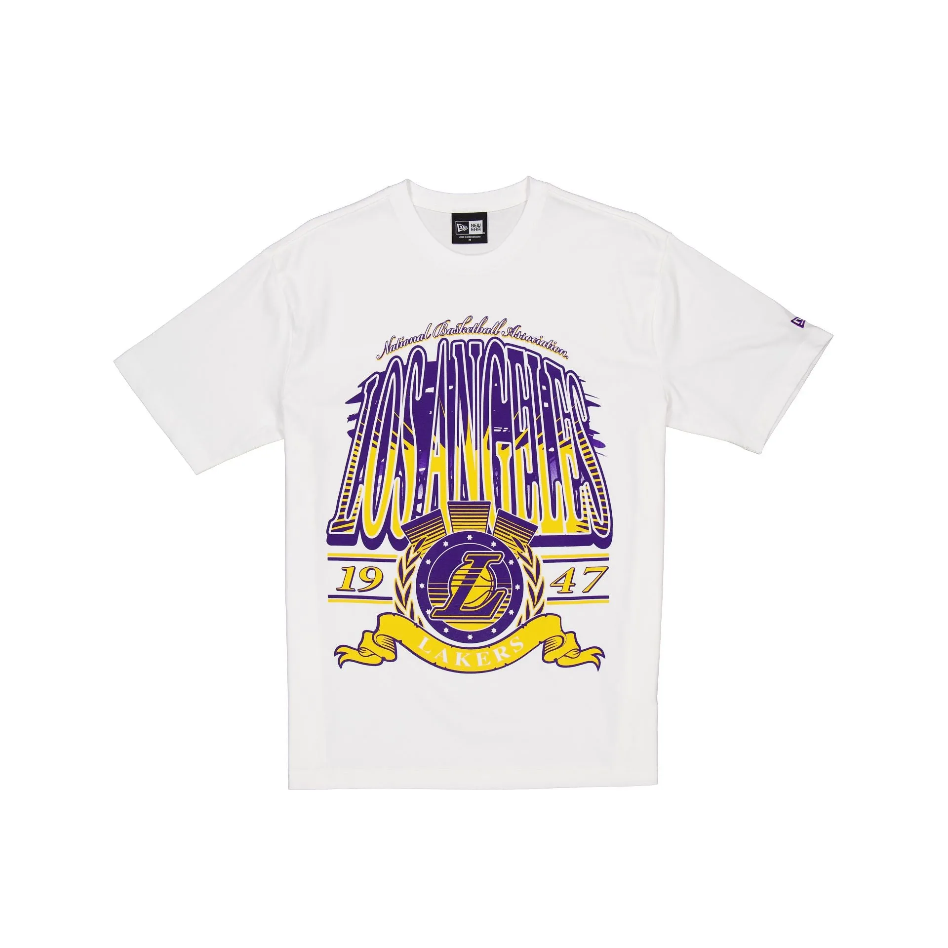 Los Angeles Lakers Sport Classics White T-Shirt sold by New Era
