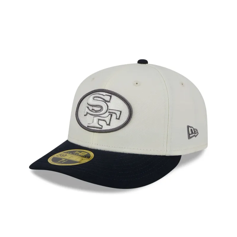 San Francisco 49ers Chrome Crown Low Profile 59FIFTY Fitted Hat sold by New Era