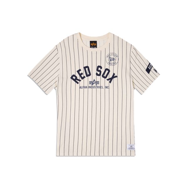 Alpha Industries X Boston Red Sox Striped T-Shirt sold by New Era