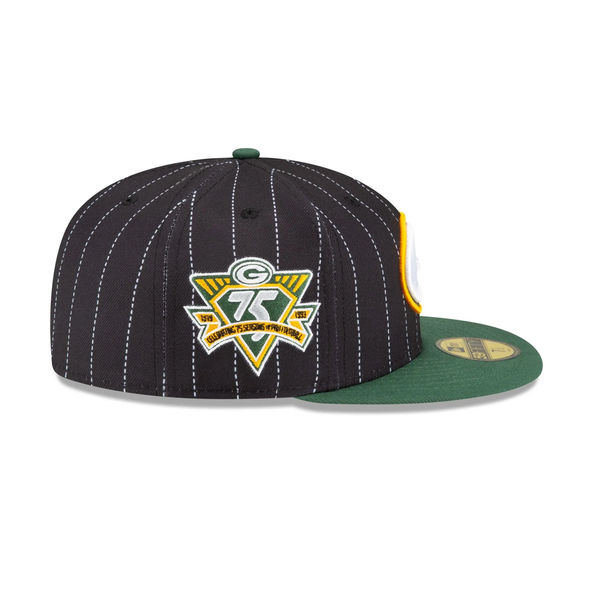 Just Caps Pinstripe Green Bay Packers 59FIFTY Fitted Hat sold by New Era product image thumbnail 4