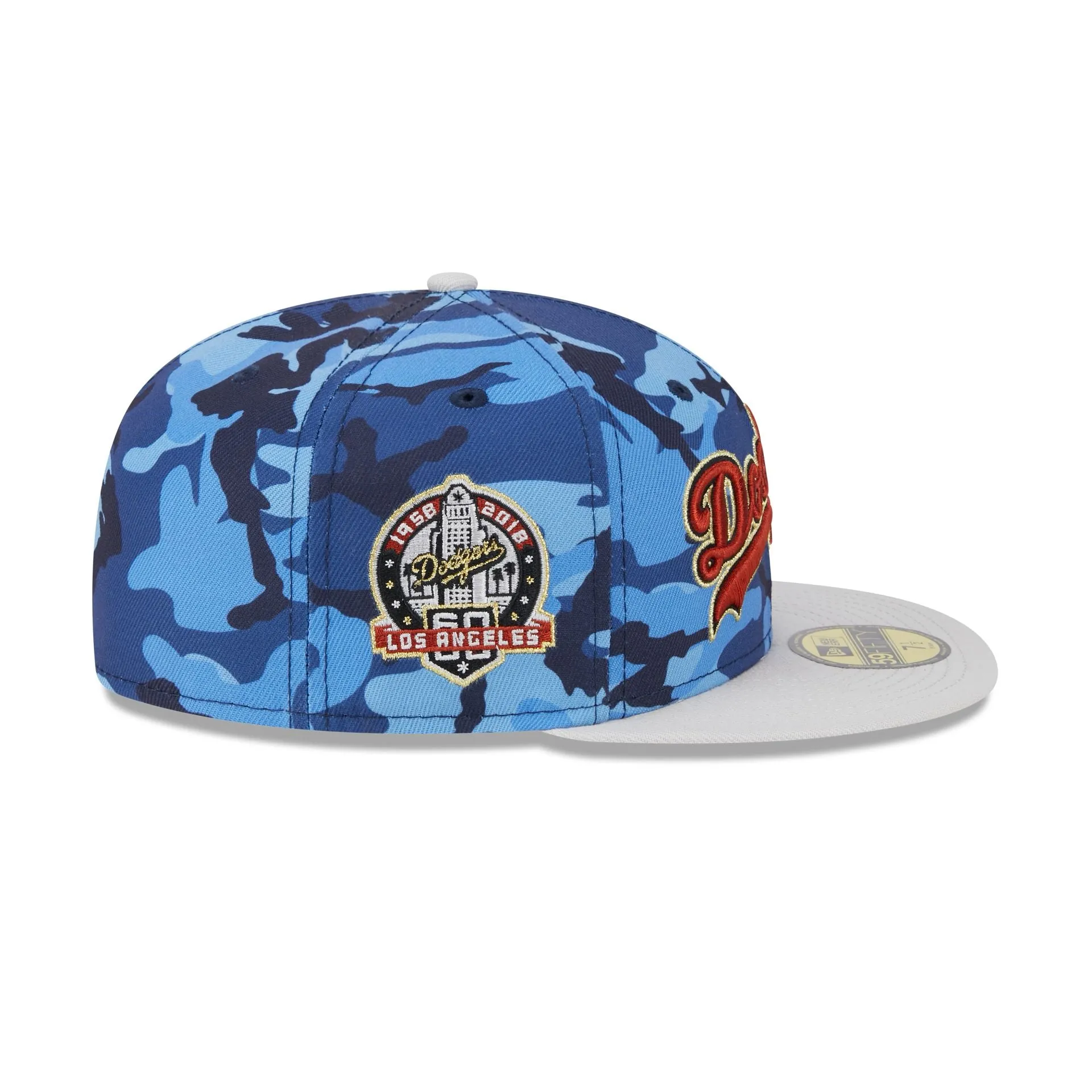 Los Angeles Dodgers Blue Camo 59FIFTY Fitted Hat sold by New Era product image thumbnail 4