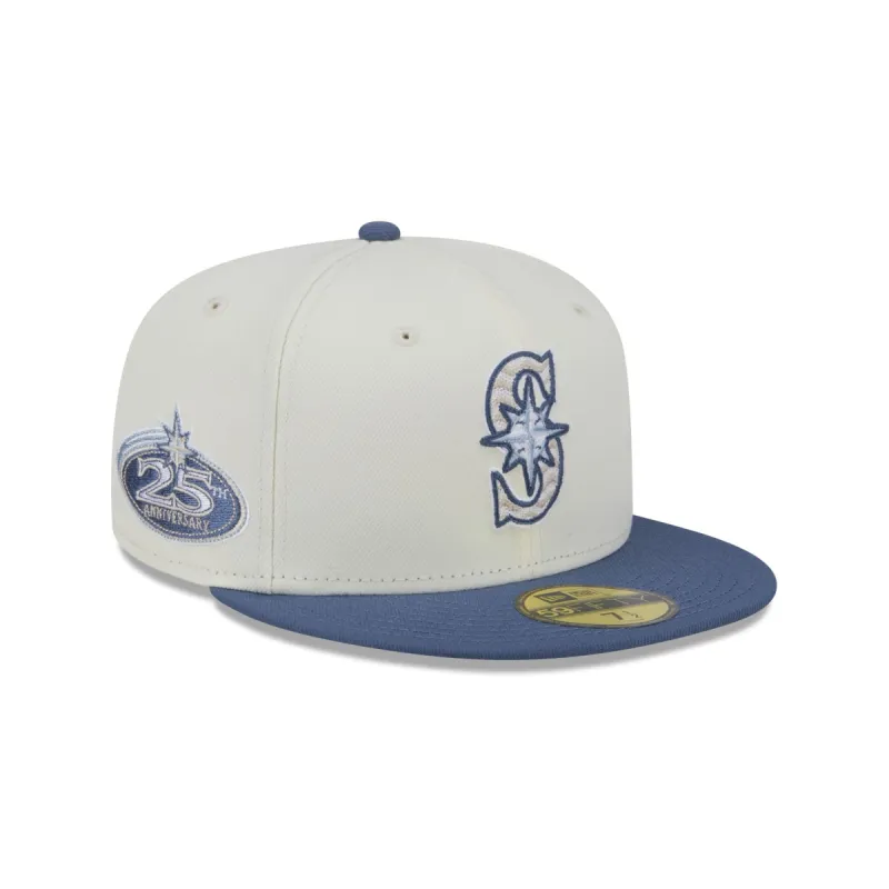 Seattle Mariners Wavy Chainstitch 59FIFTY Fitted Hat sold by New Era