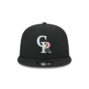Colorado Rockies Color Pack Black 9FIFTY Snapback Hat sold by New Era