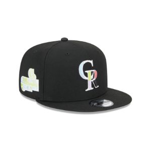 Colorado Rockies Color Pack Black 9FIFTY Snapback Hat sold by New Era