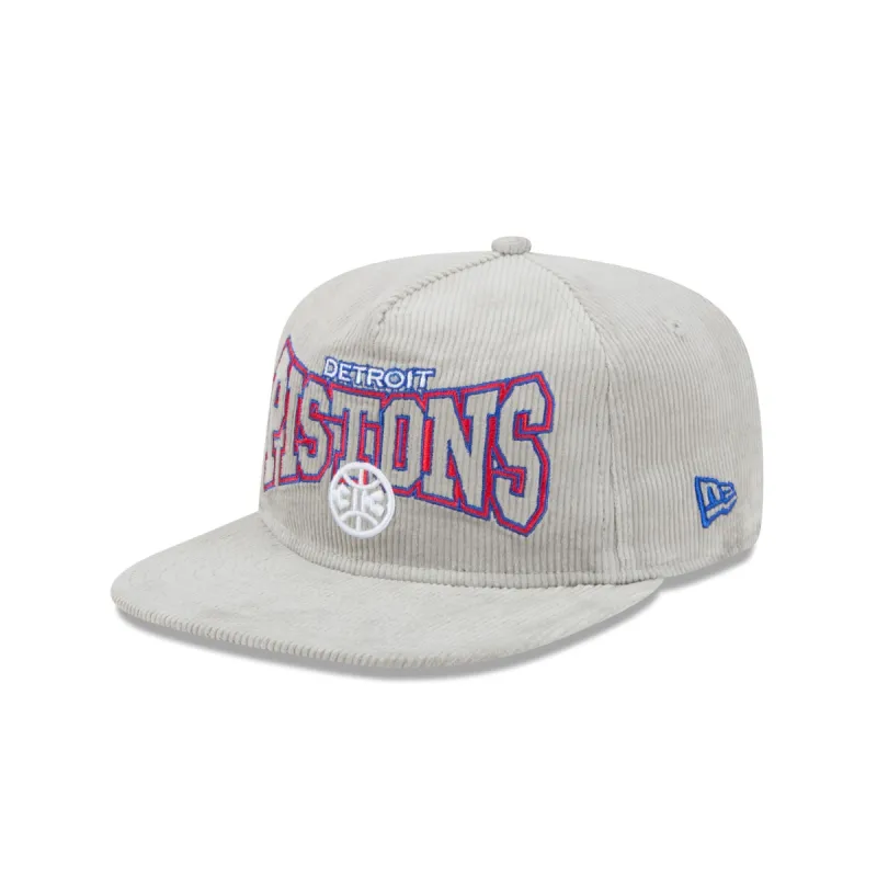 Detroit Pistons Gray Cord Golfer Hat sold by New Era