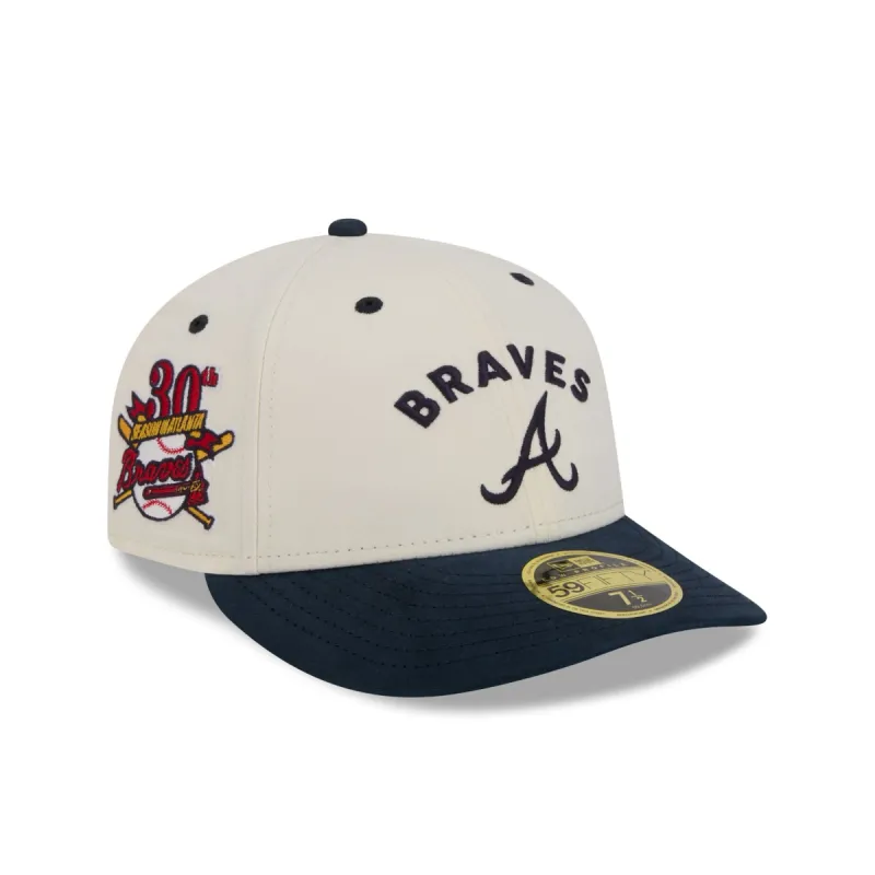Atlanta Braves Vintage Stack Low Profile 59FIFTY Fitted Hat sold by New Era