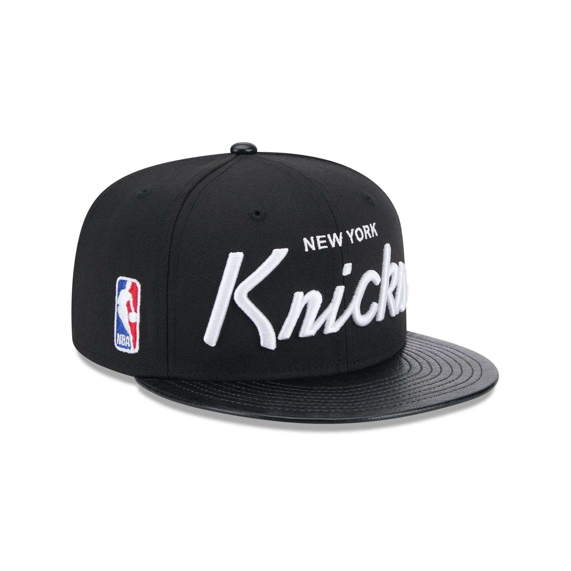 New York Knicks Faux Leather Visor 9FIFTY Snapback Hat sold by New Era