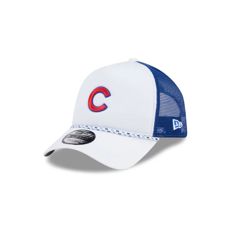 Chicago Cubs Court Sport 9FORTY A-Frame Trucker Hat sold by New Era
