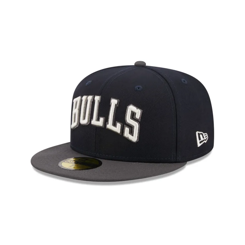 Chicago Bulls Navy Crown 59FIFTY Fitted Hat sold by New Era