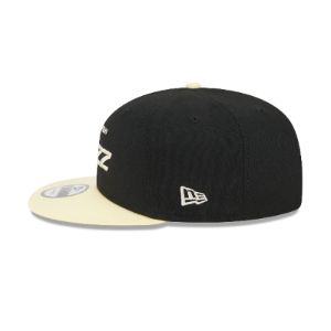 Utah Jazz Pale Yellow Visor 9FIFTY Snapback Hat sold by New Era