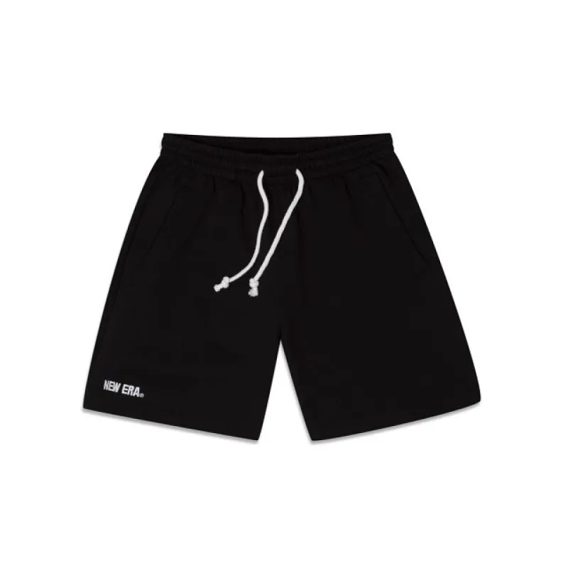 New Era Cap Essential Black Fleece Shorts sold by New Era