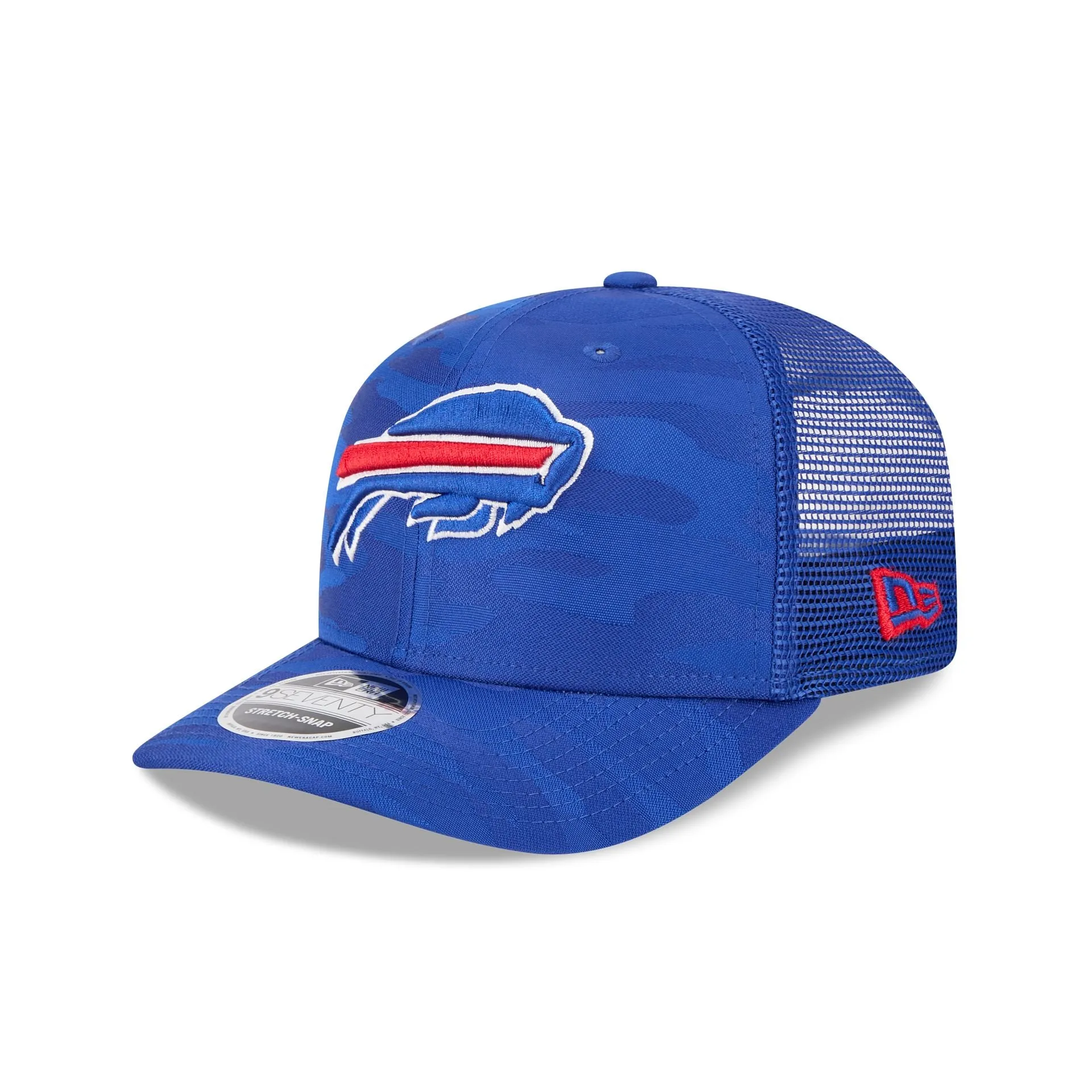 Buffalo Bills Camo 9SEVENTY Trucker Stretch-Snap Hat sold by New Era