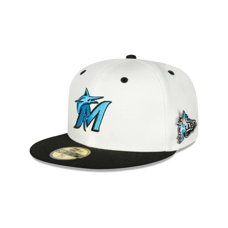Miami Marlins Mascot Pin 59FIFTY Fitted Hat sold by New Era