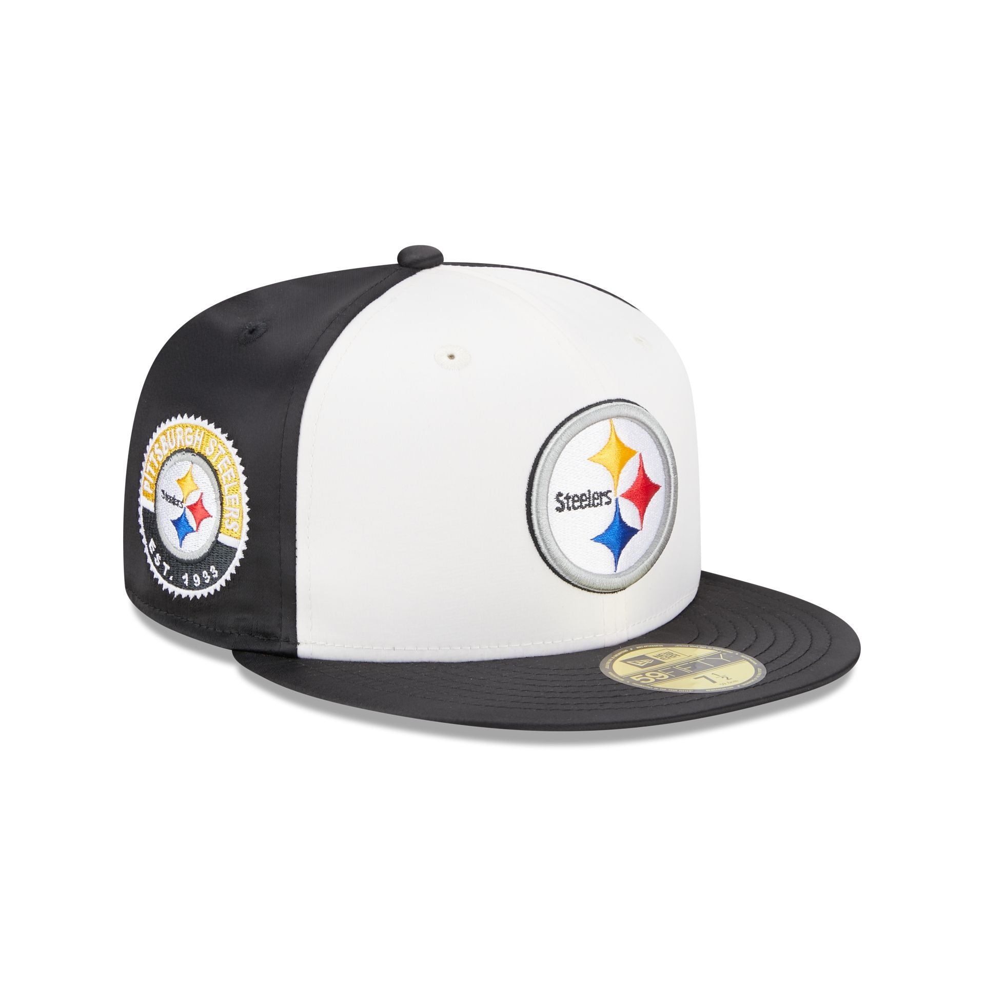 Pittsburgh Steelers Throwback Satin 59FIFTY Fitted Hat sold by New Era