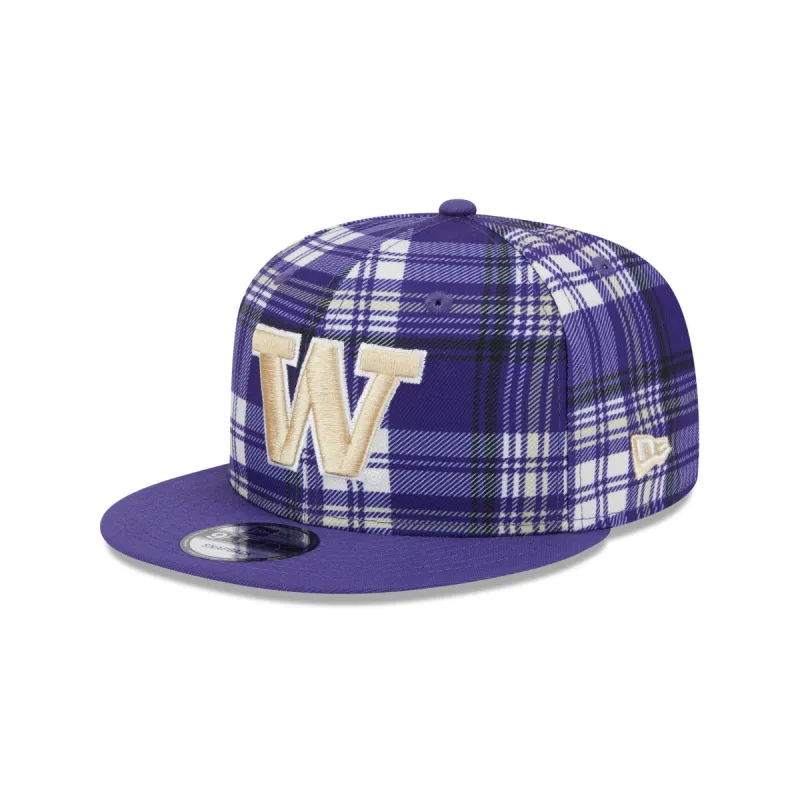 Washington Huskies Plaid 9FIFTY Snapback Hat sold by New Era