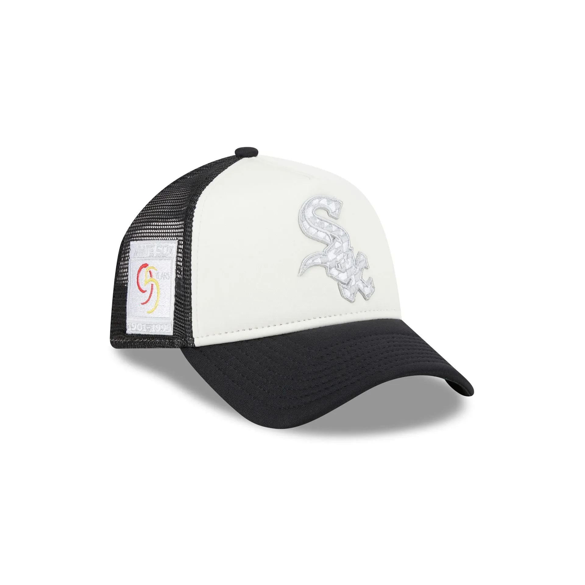 Chicago White Sox Checkered Flag 9FORTY A-Frame Trucker Hat sold by New Era