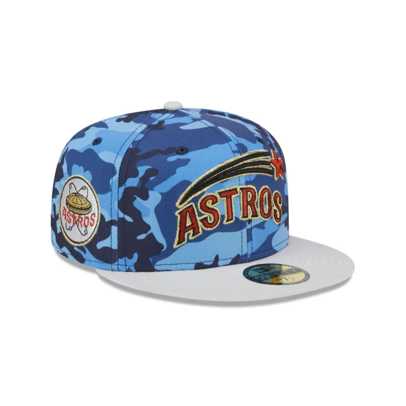 Houston Astros Blue Camo 59FIFTY Fitted Hat sold by New Era
