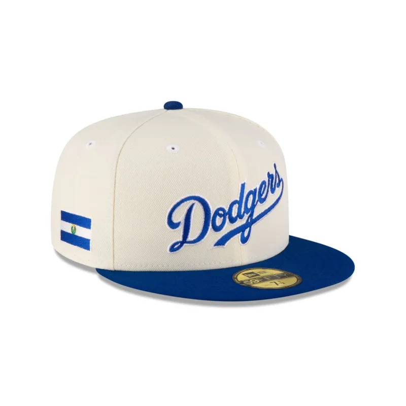 Los Angeles Dodgers x El Salvador Chrome 59FIFTY Fitted Hat sold by New Era