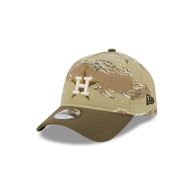 Houston Astros Tiger Camo 9FORTY A-Frame Snapback Hat sold by New Era