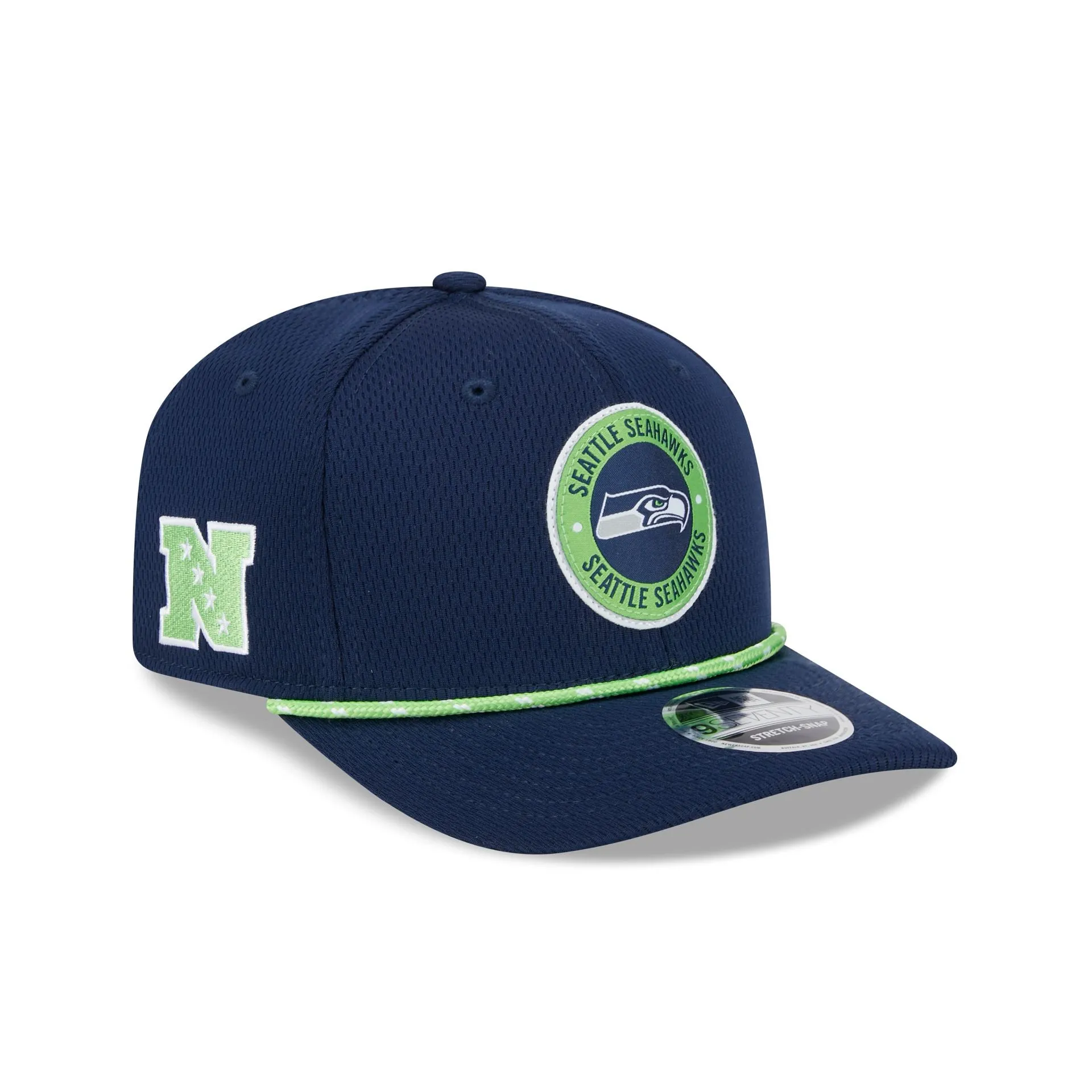 Seattle Seahawks 2024 Sideline 9SEVENTY Stretch-Snap Hat sold by New Era