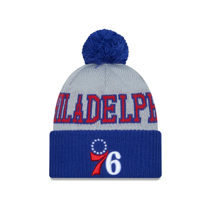Philadelphia 76ers 2023 Tip-Off Pom Knit Hat sold by New Era