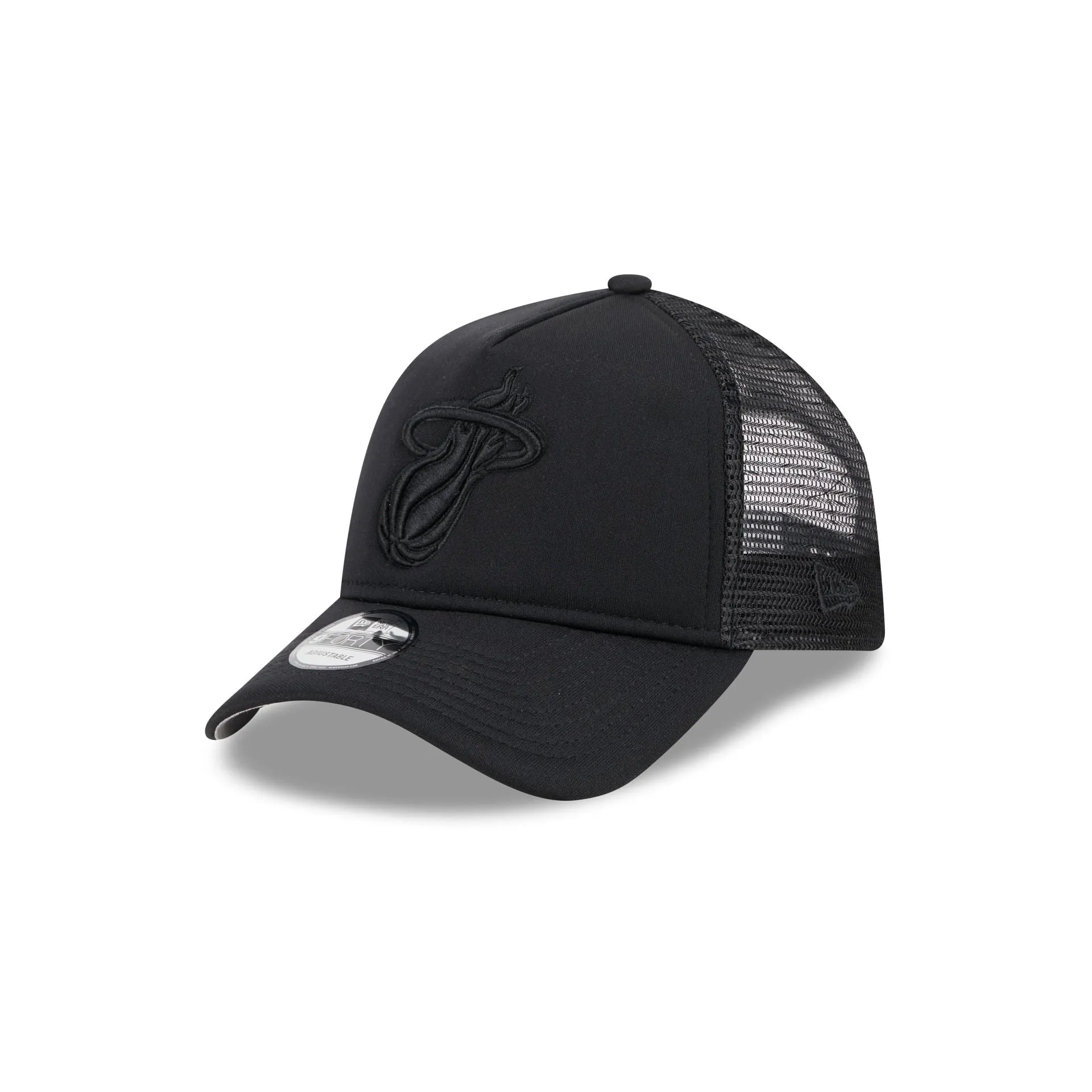 Miami Heat All Day Black 9FORTY A-Frame Trucker Hat sold by New Era