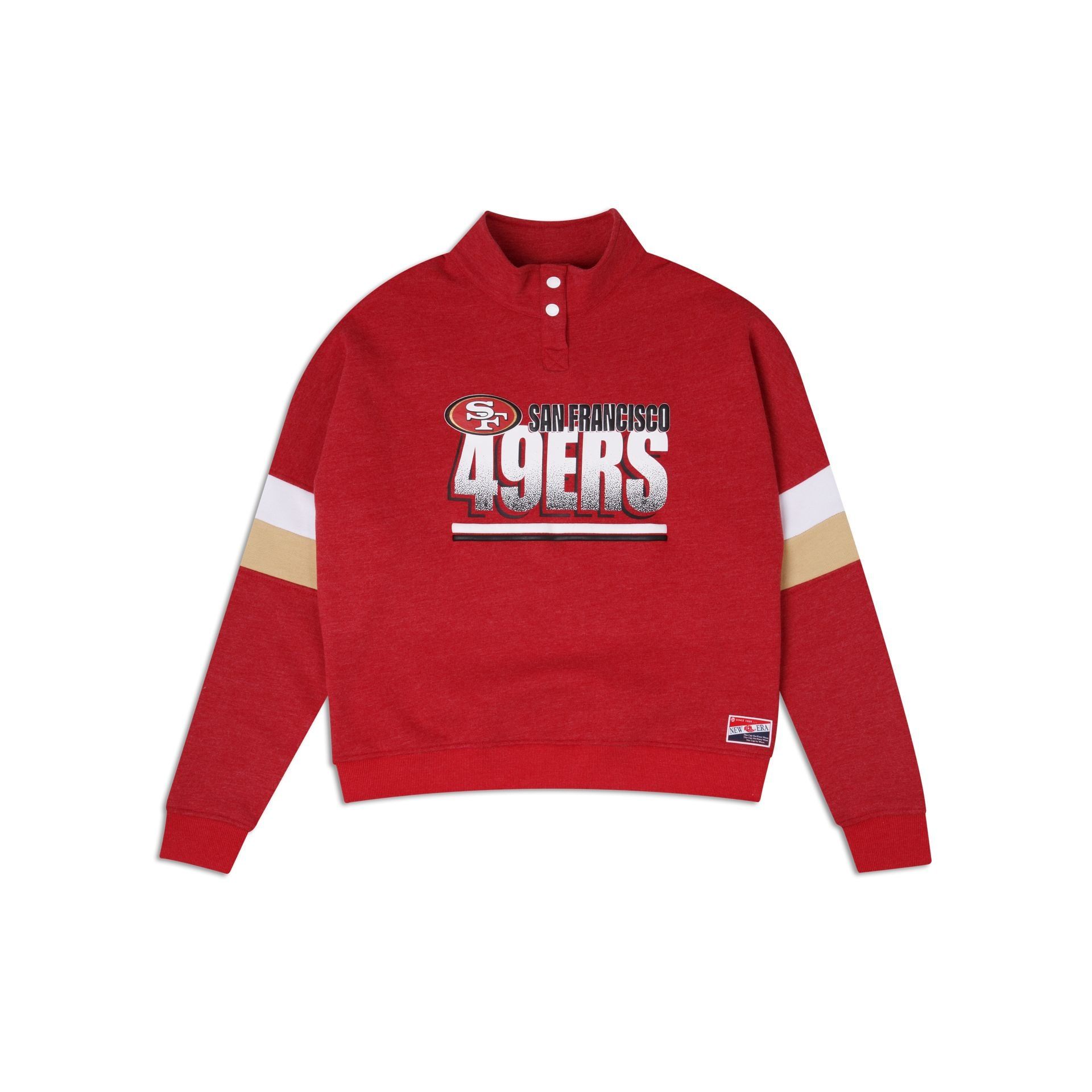 San Francisco 49ers Throwback Women's Mockneck Sweatshirt sold by New Era
